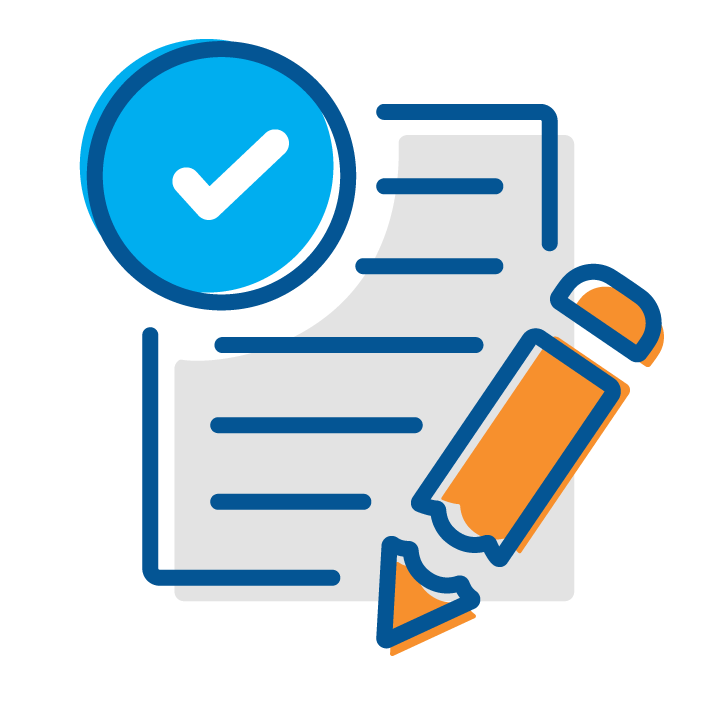 Apply Icon of a application with a check and a pencil