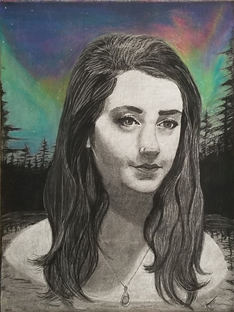 Tanya Moreno - Missing the Trees and Skies charcoal, colored pencil