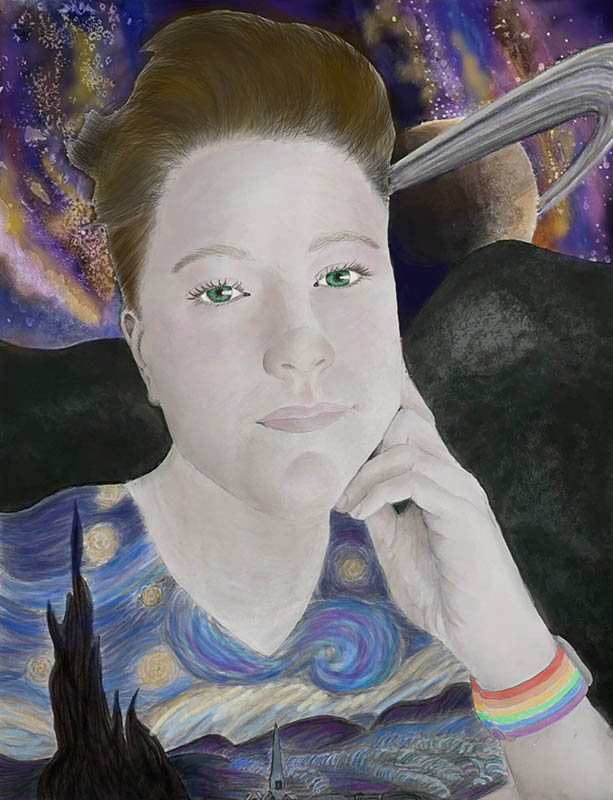 Liz Graybill's Self Portrait art