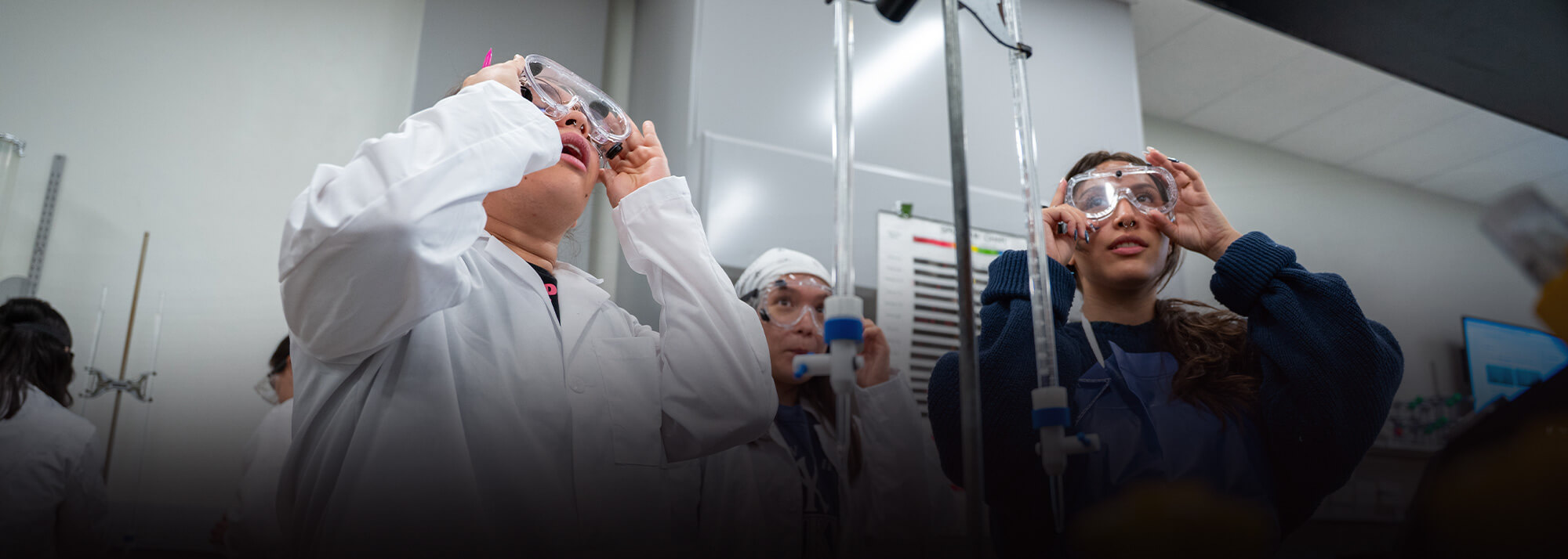 Students work together on a Science project in a Pima Lab