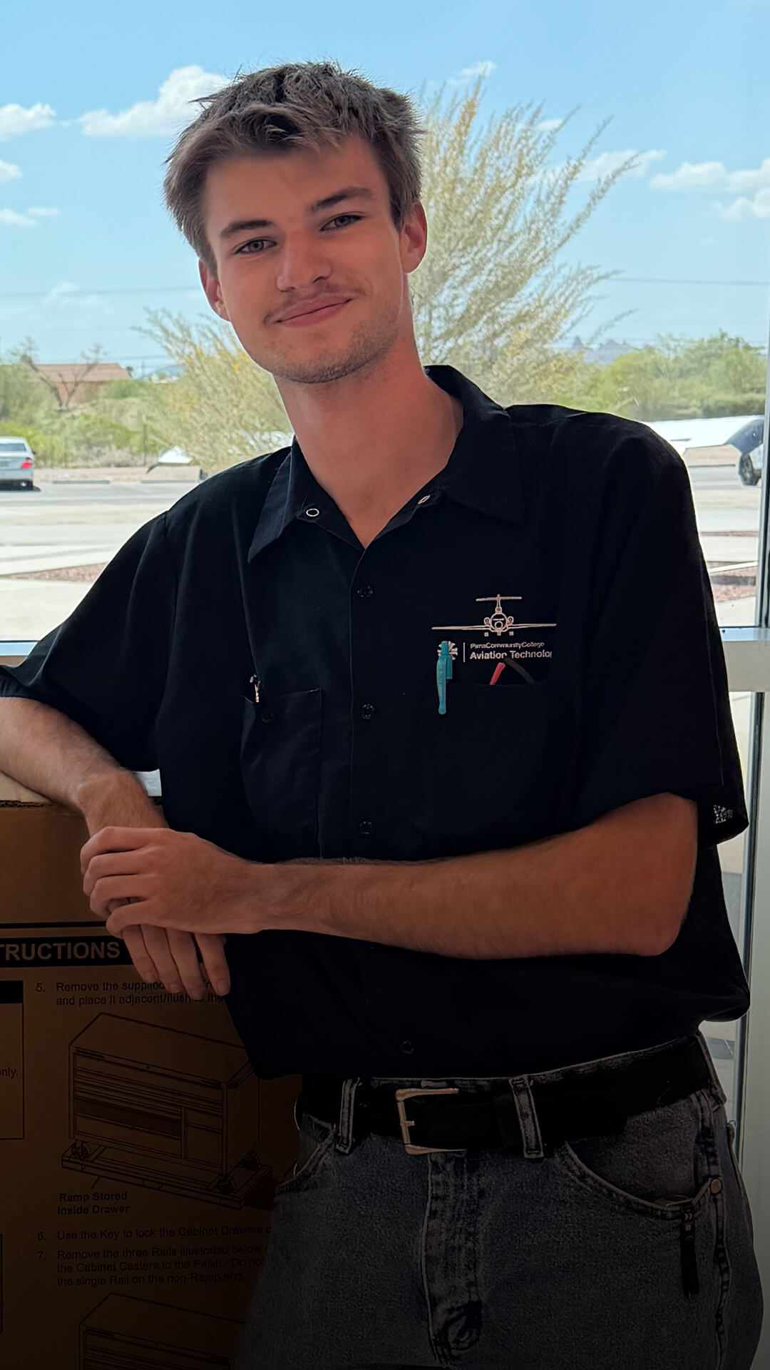 Jack poses with the toolbox.