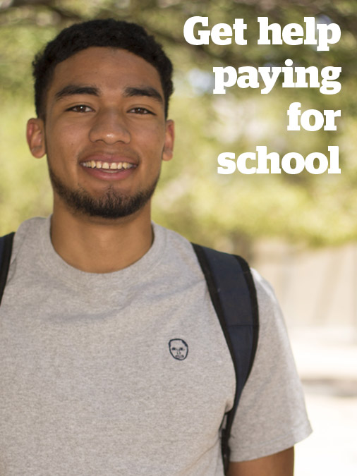 Get Help Paying for College - male student at Downtown Campus