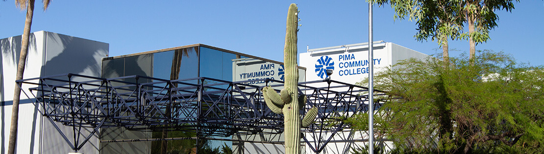 An outside view of Pima's Maintenance and Security Office