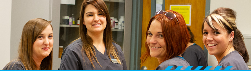 Smiling PCC Veterinary Tech students