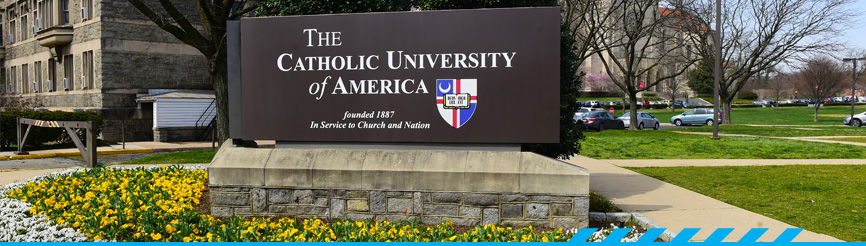 Catholic University sign